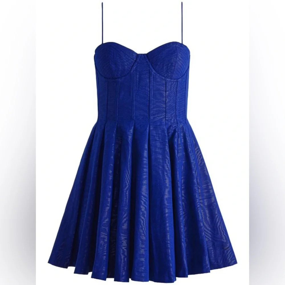 alice + olivia Adara bustier minidress in Royal Blue Sz 8 ✨NWT✨ - Picture 11 of 16
